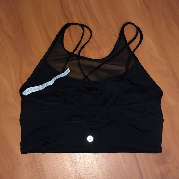 Lululemon Black Crop Top/Bra - Picture 2 of 2